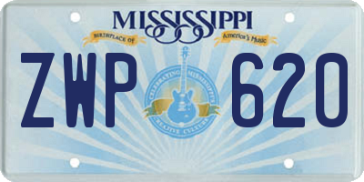 MS license plate ZWP620