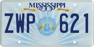 MS license plate ZWP621