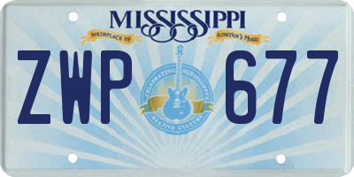 MS license plate ZWP677