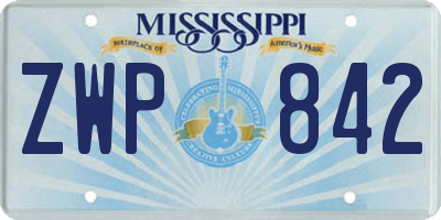 MS license plate ZWP842