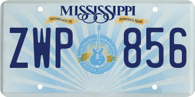 MS license plate ZWP856