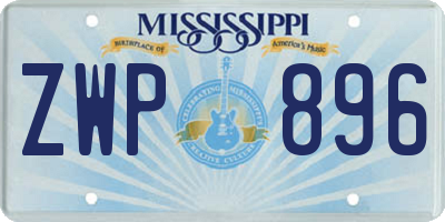 MS license plate ZWP896