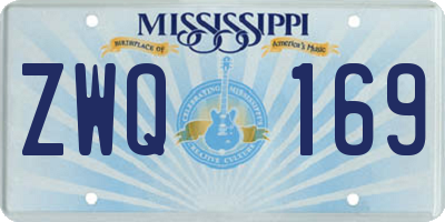 MS license plate ZWQ169