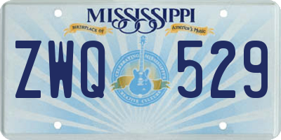 MS license plate ZWQ529