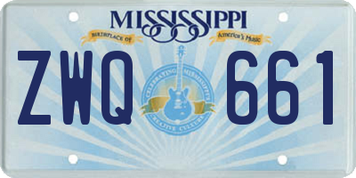 MS license plate ZWQ661