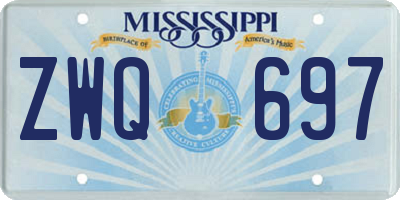 MS license plate ZWQ697