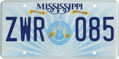 MS license plate ZWR085