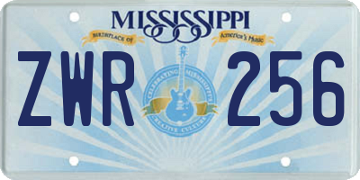 MS license plate ZWR256