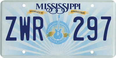 MS license plate ZWR297