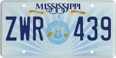 MS license plate ZWR439
