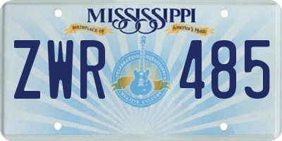 MS license plate ZWR485