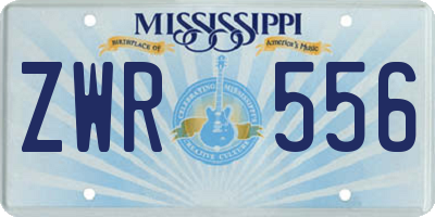 MS license plate ZWR556