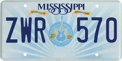 MS license plate ZWR570