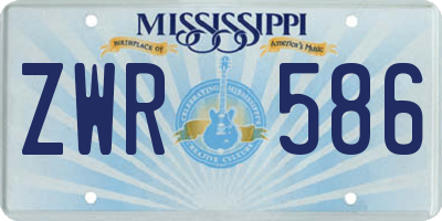 MS license plate ZWR586