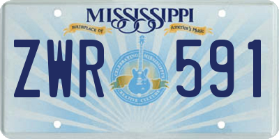 MS license plate ZWR591