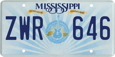 MS license plate ZWR646