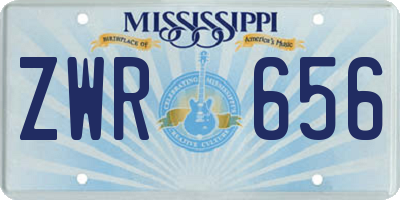 MS license plate ZWR656
