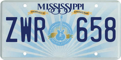 MS license plate ZWR658