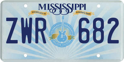 MS license plate ZWR682