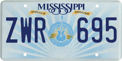 MS license plate ZWR695