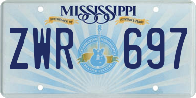 MS license plate ZWR697