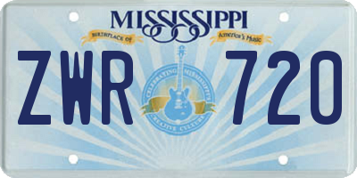 MS license plate ZWR720