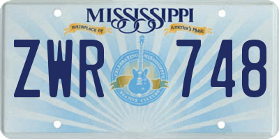 MS license plate ZWR748