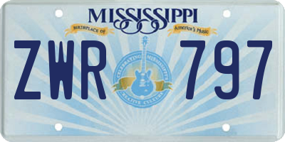 MS license plate ZWR797