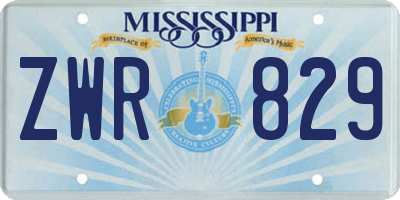 MS license plate ZWR829