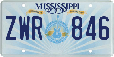 MS license plate ZWR846