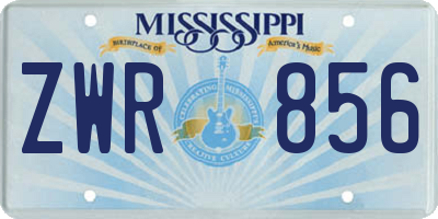 MS license plate ZWR856