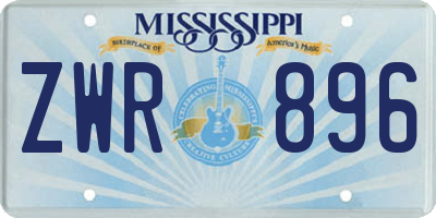 MS license plate ZWR896