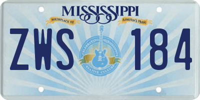 MS license plate ZWS184