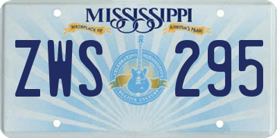 MS license plate ZWS295