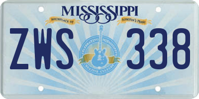 MS license plate ZWS338