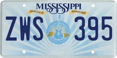 MS license plate ZWS395