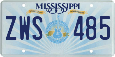MS license plate ZWS485