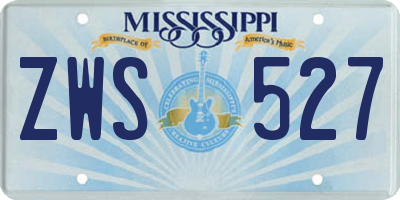 MS license plate ZWS527