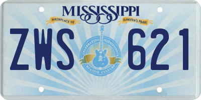 MS license plate ZWS621