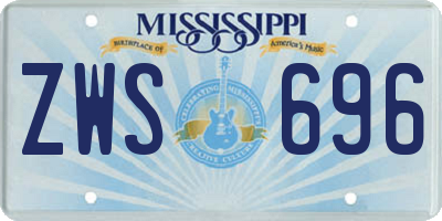 MS license plate ZWS696