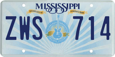 MS license plate ZWS714