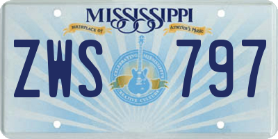 MS license plate ZWS797