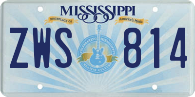 MS license plate ZWS814