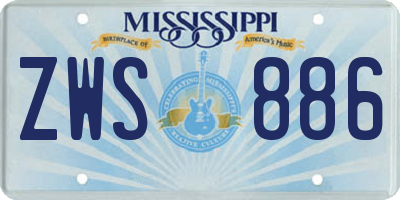 MS license plate ZWS886