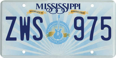 MS license plate ZWS975