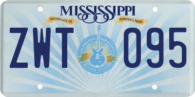 MS license plate ZWT095