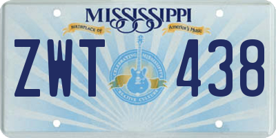MS license plate ZWT438