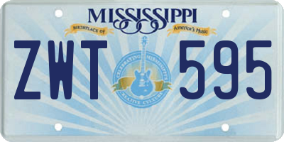 MS license plate ZWT595