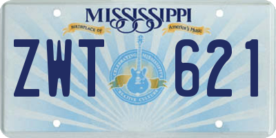 MS license plate ZWT621