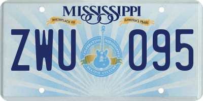 MS license plate ZWU095